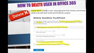 How to Delete User In office 365