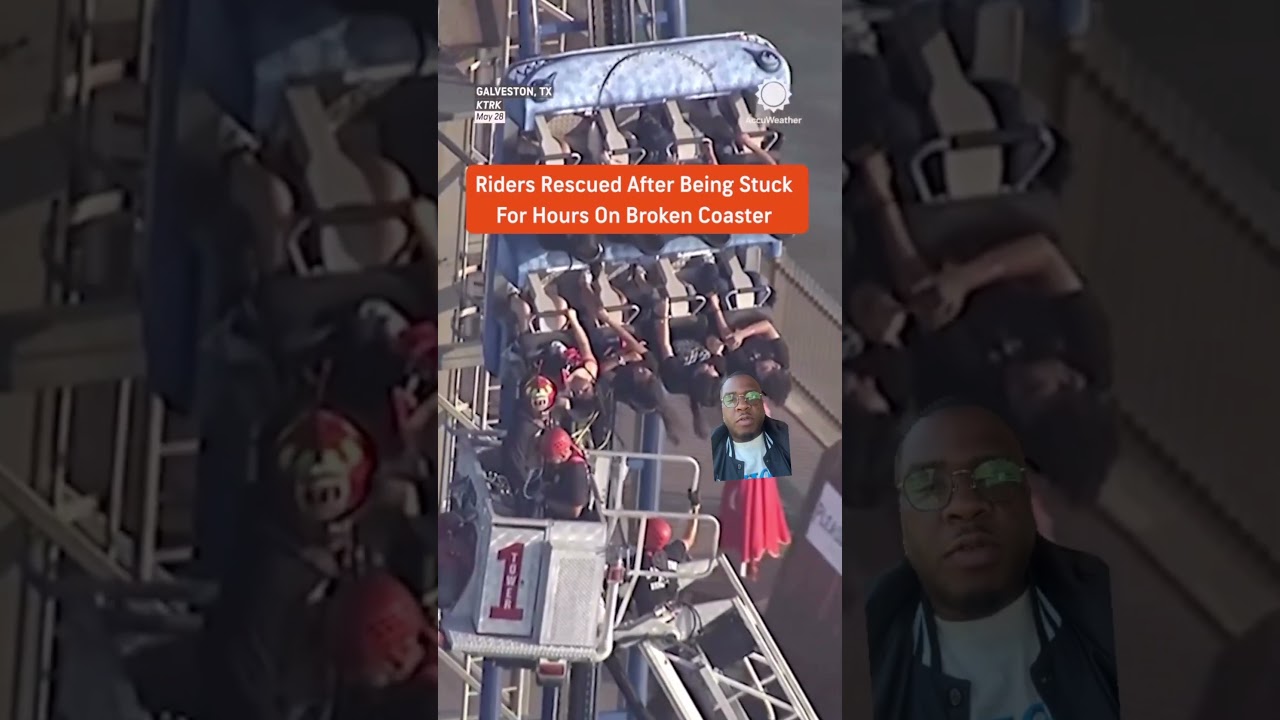 Apparently these people were stuck for 4hrs on a broken rollercoaster 🎢