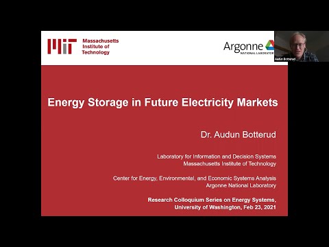 UW ECE Research Colloquium, Feb. 23, 2021: Audun Botterud, Massachusetts Institute of Technology