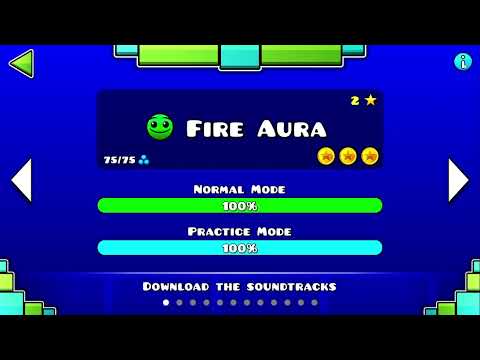 Geometry Dash Nostalgia 1.3 Level 1 100% | Fire Aura by PumpkinPie Guy {3 Coins}
