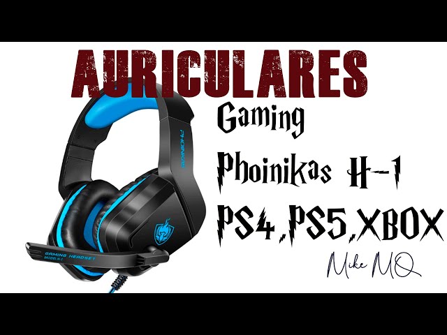 Vídeo relacionado con PHOINIKAS Auriculares Gaming Inalámbricos, Cascos Gaming para PS4/PS5/PC, Cascos Inalambricos con Micrófono Cancelación de Ruido Desmontable, 7.1 Estéreo, Luz LED (Azul Colorido)