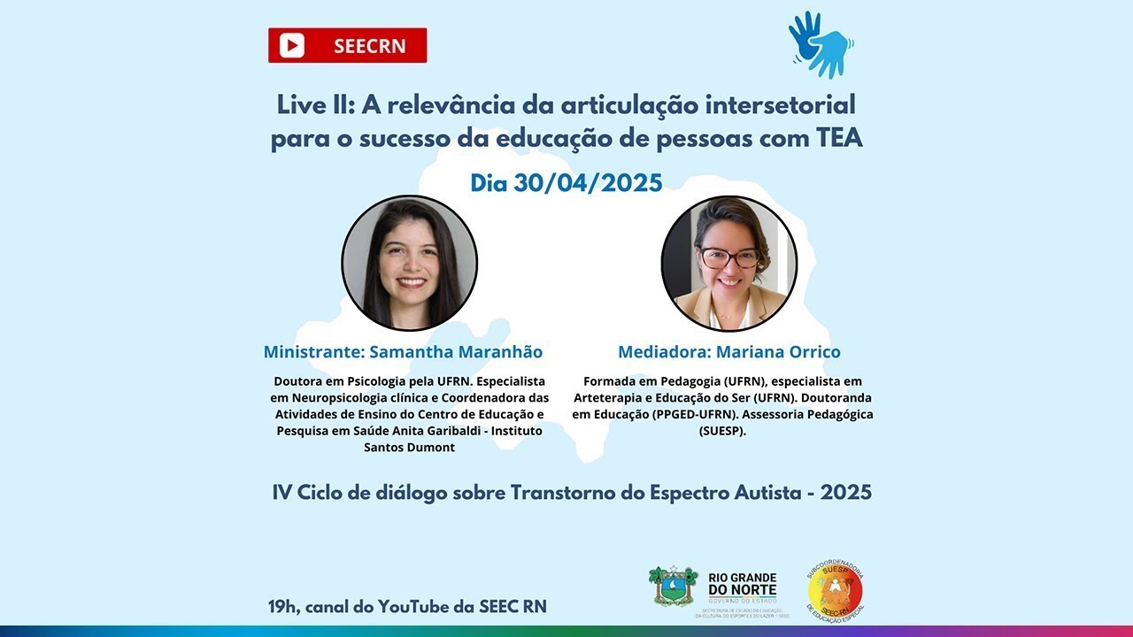 2ª live do IV Ciclo de Diálogos sobre o Transtorno do Espectro Autista – 2025