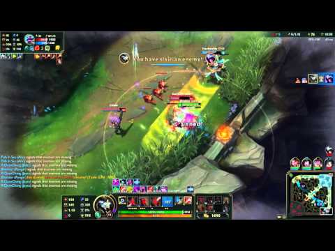 Rengar bot lane rip triple kill