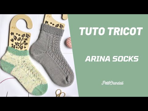 Partie 1/4 : Les chaussettes Arina (montage en turkish cast on) #tutorial #tricot