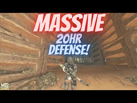 INSANE BASE DEFENSE AGAINST BIG SALTY TRIBE | ARK MTS