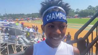 MileSplit Louisiana 800m David West SBR Jaguars Interview 11 year old Boys 2022 Region 11 Champion