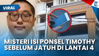 Misteri Isi Ponsel Timothy sebelum Jatuh dari Lantai 4 di Kampus, Ini Kata Pihak Keluarga