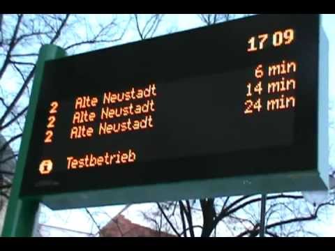 MVB Anzeigetafel im Testbetrieb