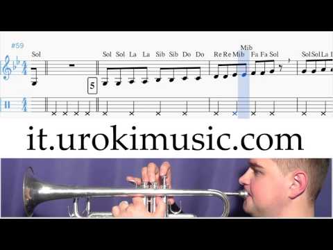 Lezioni di Tromba Adele Hello Parte#1 Melodia Tutorial Spartito Imparare Insegnante Metodi Partiture