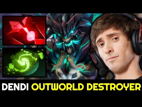 DENDI 100% Outplay Enemies with Outworld Destroyer — Bloodstone + Refresher Build