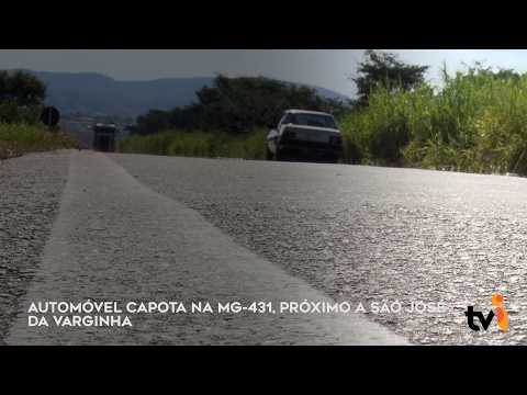 Automóvel capota na MG 431, próximo a São José da Varginha