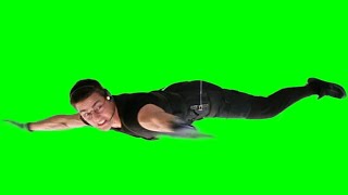 Ethan Hunt wire drop — Mission: Impossible 1 green screen