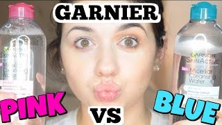 Blue vs Pink Garnier SkinActive Micellar Cleansing Water Makeup Remover- What&#39;s the Difference?