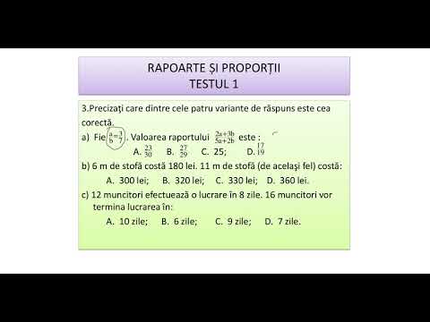 TEST RAPOARTE ȘI PROPORȚII E.C.D. BUJOR VIORICA