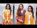 Tanisha Santoshi Arrives To Take Bappa Blessings At Siddhivinayak Temple