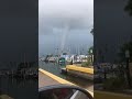 Largest Water Spout Comes On Land In Dunedin FL And Goes Through The Dunedin Marina