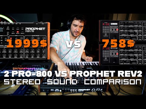 1999$ vs 758$ Prophet Rev2 vs Pro-800 (2 Units) Stereo Sound Comparison