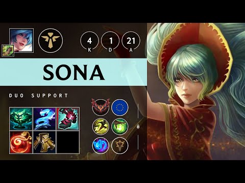 Sona Support vs Nautilus - EUW Grandmaster Patch 25.14