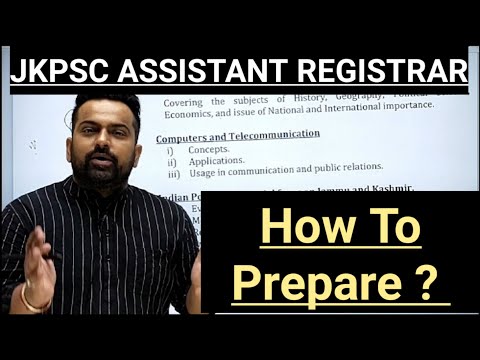 JKPSC | Assistant Registrar Recruitment 2021| How To Prepare| Preparation Strategy| @Career Success