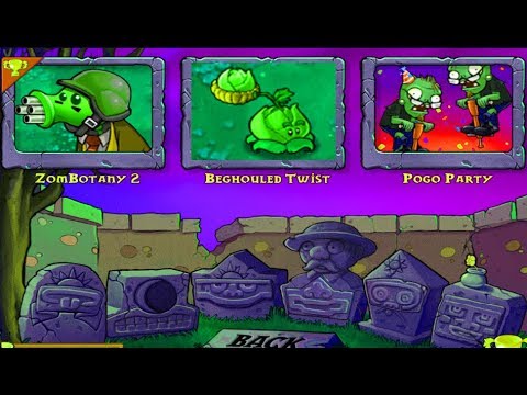 Plants vs Zombies | Minigames Pogo Party vs Cabbage Pass does not use Flower Pot