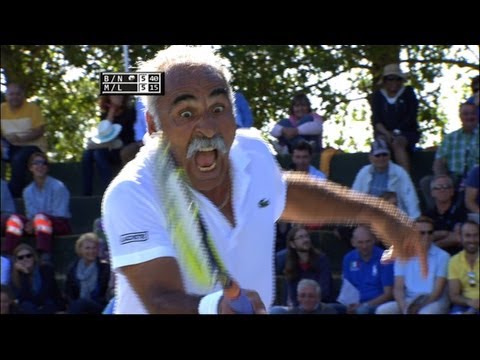 Exclusive tennis match: Noah & Bahrami vs McEnroe & Leconte @ Optima Open