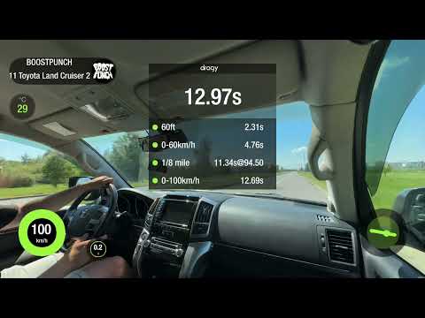 TOYOTA LAND CRUISER 200 4.5D AT 4WD 2011 STOCK. 0-100 ACCELERATION 