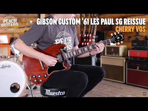 No Talking...Just Tones | Gibson Custom '61 Les Paul SG Standard Reissue Stop-Bar VOS Cherry Red