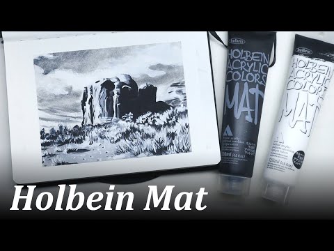 Playing with HOLBEIN ACRYLIC COLORS MAT