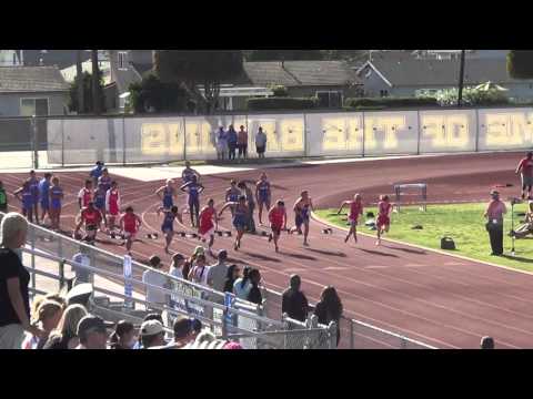 JVB 100m Heat 2 at Fountain Valley - 4-20-16 - Los Alamitos Boys