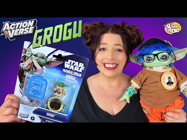 Vídeo relacionado con Star Wars ActionVerse, Grogu, Figura de acción de 3,3 cm (Escala de 11 cm) y Accesorios, Marco de Almacenamiento Reutilizable, Juguetes para niños y niñas a Partir de 4 años