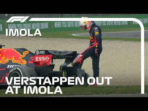 Verstappen Crashes Out of Podium Position After Right Rear Failure | 2020 Emilia Romagna Grand Prix