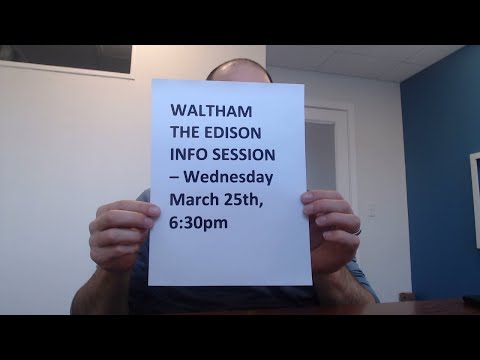 Waltham - The Edison Affordable Housing Info Session