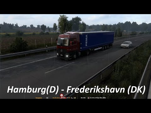 ETS 2 Beta 1.40 Actros Mp 3 1844 Hamburg - Frederikshavn