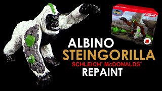 Schleich ® Happy Meal ® Steingorilla Albino Repaint 2023 - Eldrador ® Creatures - OOAK Vergleich