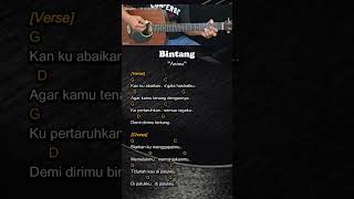 Bintang - Anima | Tutorial Chord Gitar Mudah dan Lirik  #chordgitar #guitarlessons