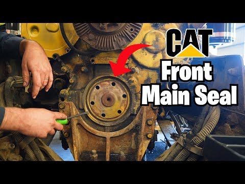 CAT C15 Engine Front Main Seal Removal