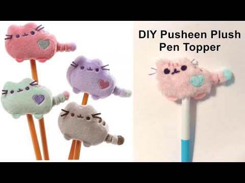 DIY Pusheen Plush Pen Topper + FREE Pattern | Back to school gifts