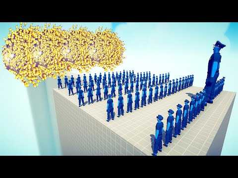 100x COPS + GIANT vs EVERY GOD - Totally Accurate Battle Simulator TABS