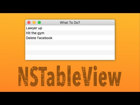 Creating the Simplest Cocoa Table View Using Delegate and DataSource