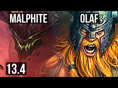 MALPHITE vs OLAF (TOP) | 7/1/6, Rank 10 Malph | KR Challenger | 13.4