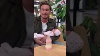 Lee Ryan apologises for his absence from Blue as he introduces his newborn baby daughter
