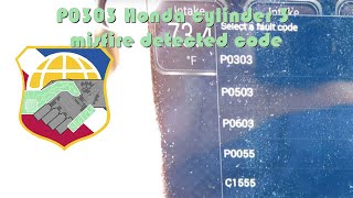 P0303 Honda cylinder 3 misfire detected code - Change spark plug - ELM327 OBDII reader with Torque
