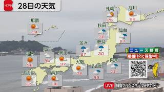 7月28日の天気