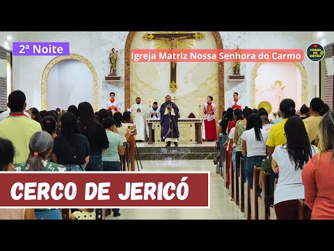 Veja a segunda noite do cerco de Jericó na Matriz de Olivença/Alagoas com frei Severino. 