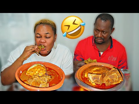 SERVING MY HUSBAND BONES WITHOUT MEAT PRANK * GONE BAD * AFRICAN FOOD MUKBANG