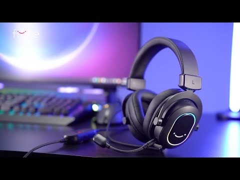 Laidinės žaidimų ausinės Fifine H6W, baltos video