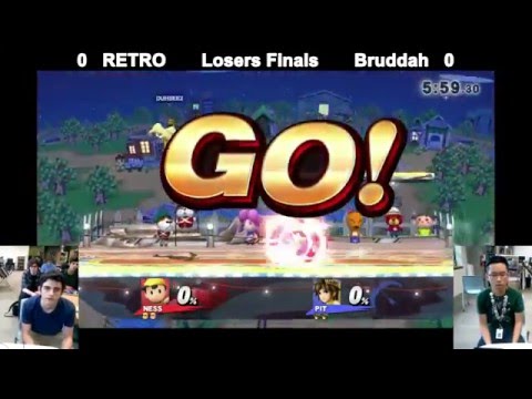SMYS5 - RETRO (Ness) vs Bruddah (Pit, Fox) - Losers Finals - SSB4 Wii U