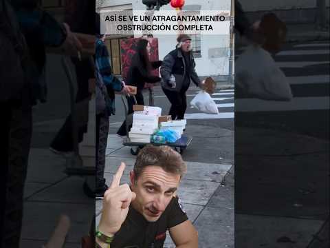 Así se ve un atragantamiento con obstrucción completa. #supervivencia #sabiasque #curiosidades