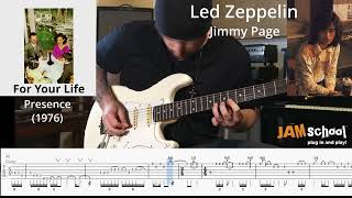 Led Zeppelin For Your Life Jimmy Page Guitar Solo with TAB