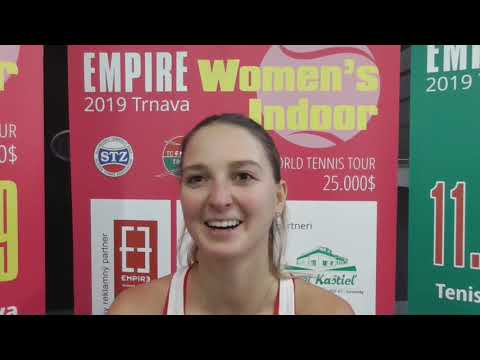 EMPIRE Women's Indoor 2019: 1QR, Vivien JUHASZOVA (SVK) - Greta ARN (HUN)  6-7 6-4 10-3